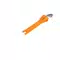 CLOSURE BAND WITH ALUMINUM PULLER S 12,5cm  COMP EVO 2 - ORANGE / SILVER