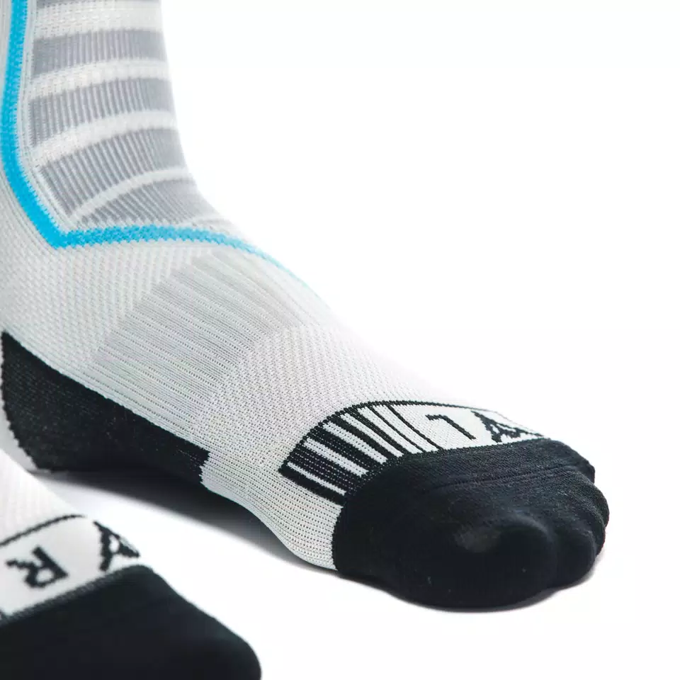 MOTORCYCLE TECHNICAL SOCKS - LONG - BLACK/BLUE - 10