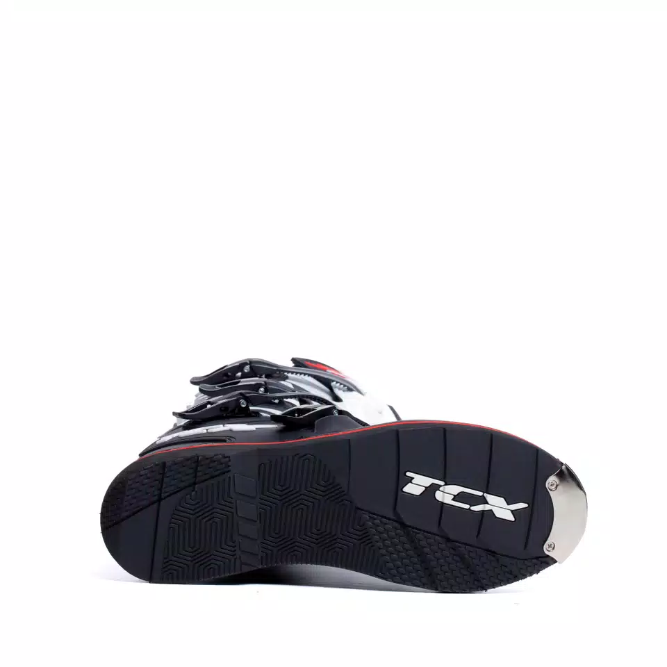 X-BLAST MEN'S MOTORCYCLE BOOTS - BLACK/WHITE/RED -  - 4