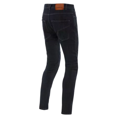 5-POCKET DENIM - MEN REGULAR TAPERED MOTORCYCLE JEANS - DEEP-BLUE - 2