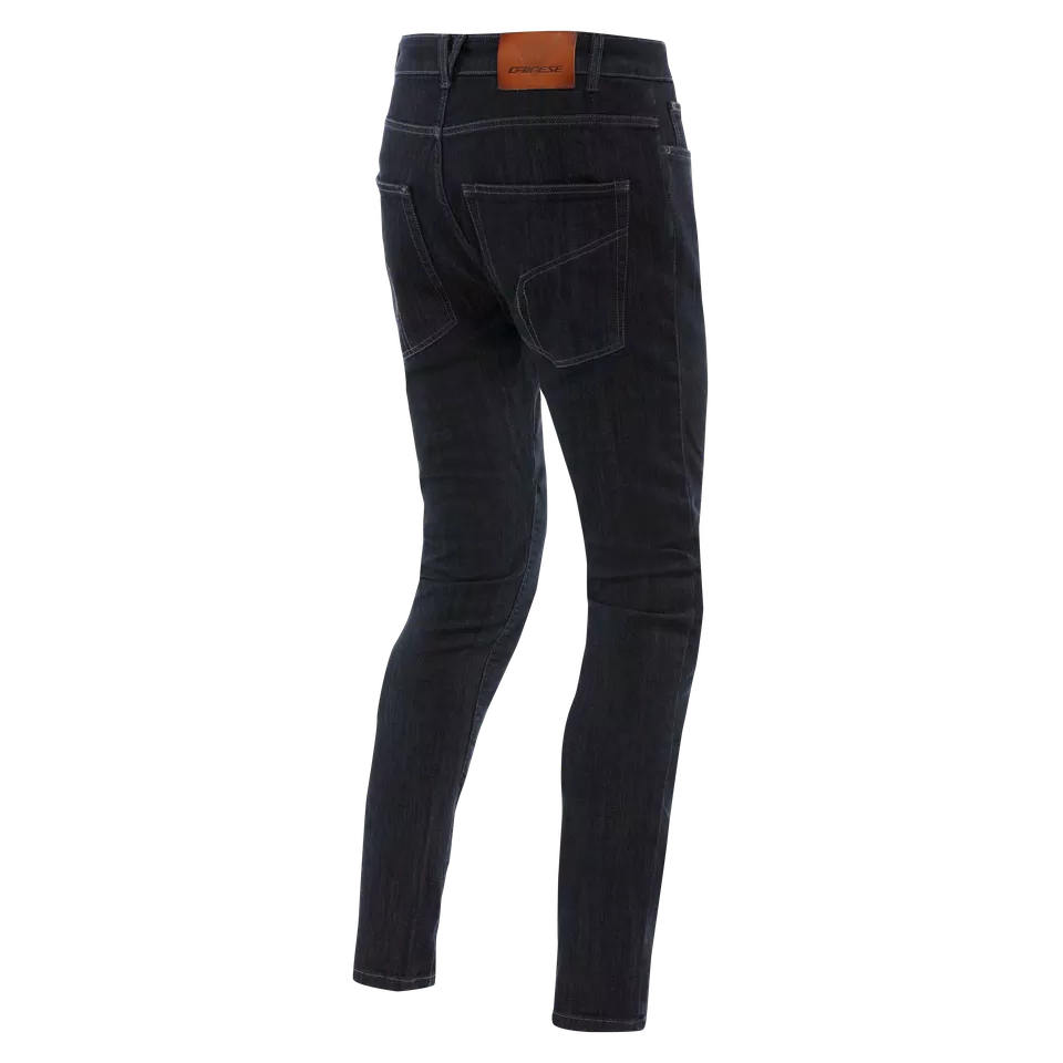 5-POCKET DENIM - MEN REGULAR TAPERED MOTORCYCLE JEANS - DEEP-BLUE - 2