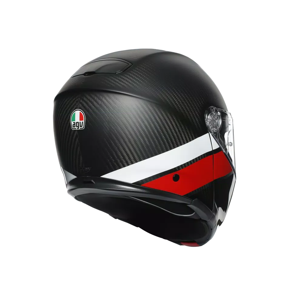 SPORTMODULAR LAYER CARBON/RED/WHITE - MOTORBIKE FLIP UP HELMET E2205 -  - 5