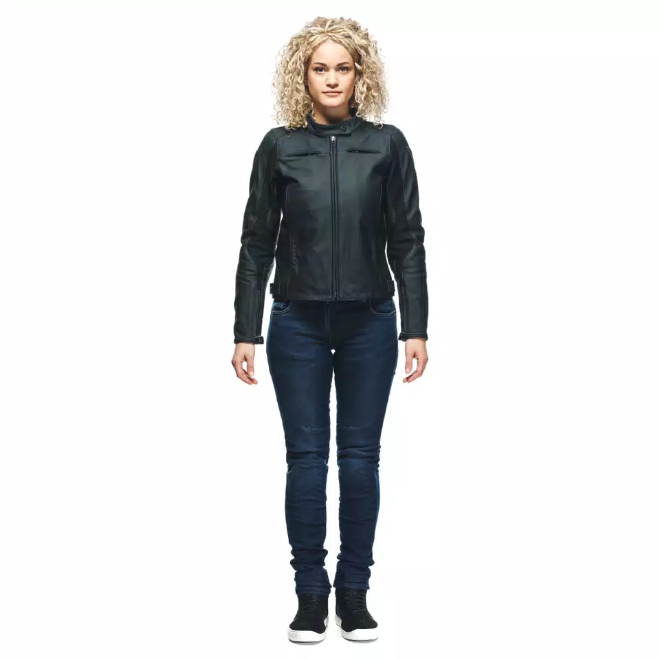 RAZON 2 CHAQUETA DE CUERO MOTO MUJER - BLACK - 3