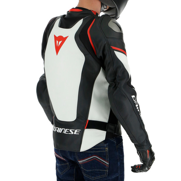 racing-3-d-air-leather-jacket-black-white-lava-red image number 8