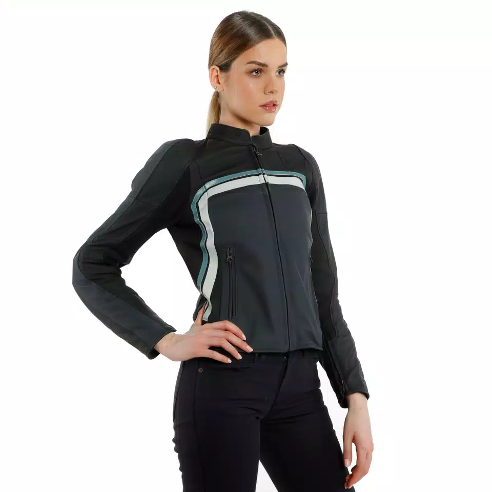 LOLA 3 LADY LEATHER JACKET - BLACK/EBONY/N.-ATLANTIC/GLACIER-GRAY - 6