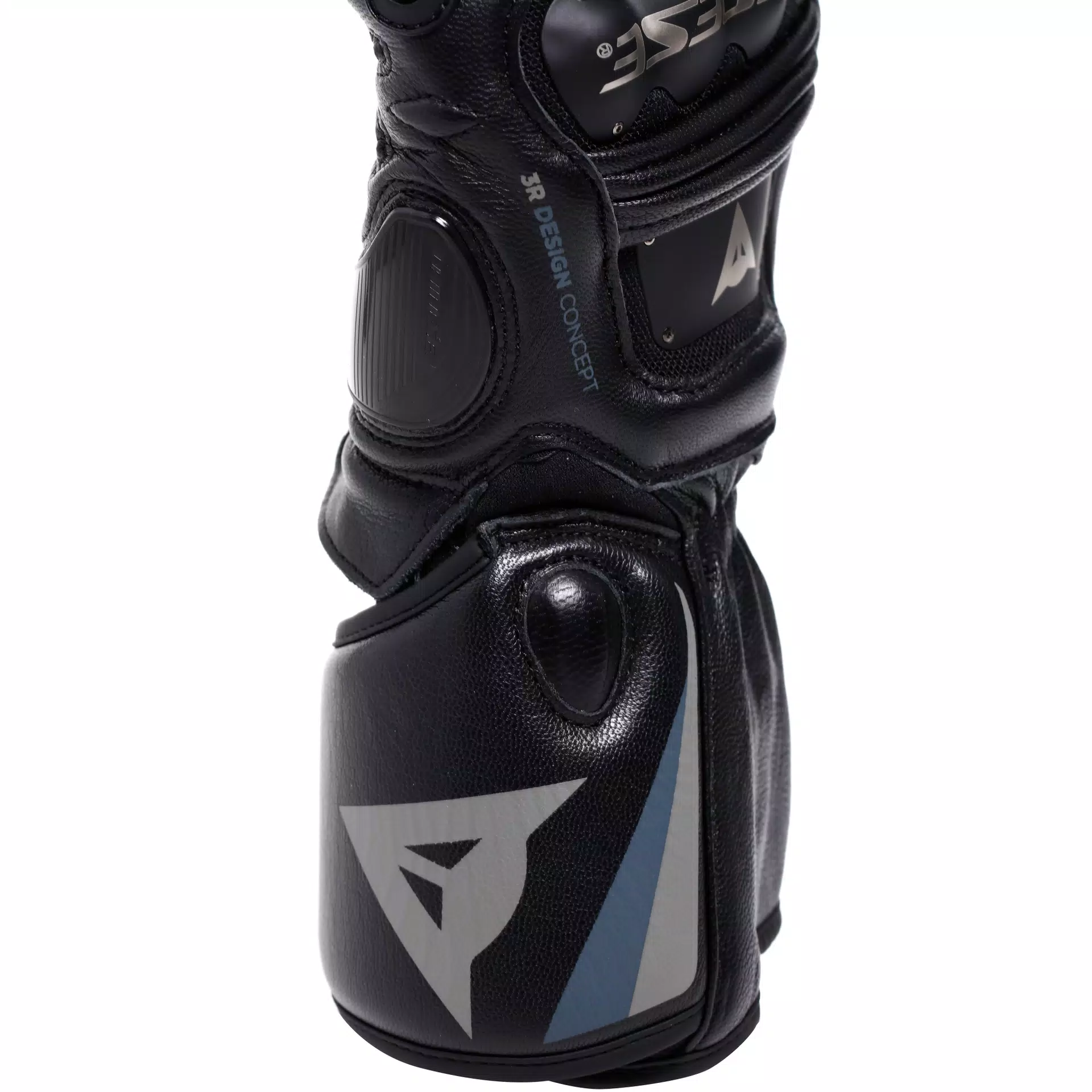 STEEL-PRO - MEN'S MOTORCYCLE LEATHER GLOVES | BLACK/ANTHRACITE