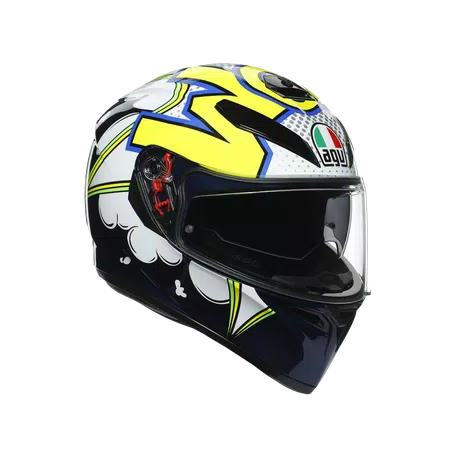 K3 SV MULTI ECE DOT - BUBBLE BLUE/WH/YELLOW FLUO -  - 1
