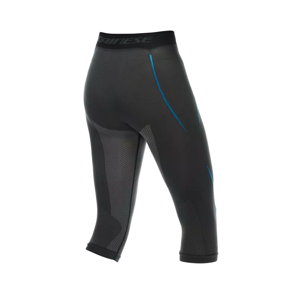 WOMEN'S SKI TECHNICAL BASE LAYER 3/4 PANTS  - BLACK/BLUE - 2