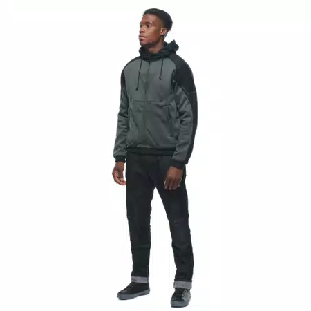 DAEMON-X SAFETY HOODIE - MEN'S MOTORCYCLE SAFETY HOODIE - GREEN/BLACK - 4