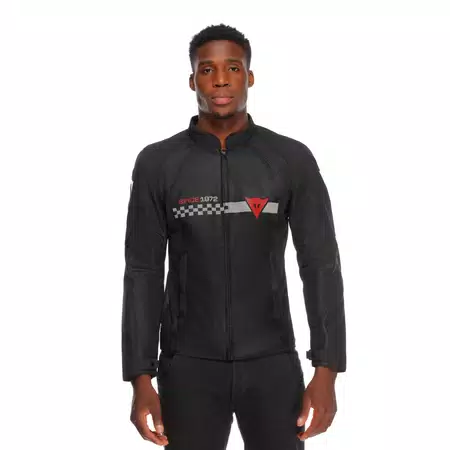 HEROSPHERE AIR - MOTORRADJACKE SOMMER HERREN - BLACK/WHITE STRIPES/RED - 4