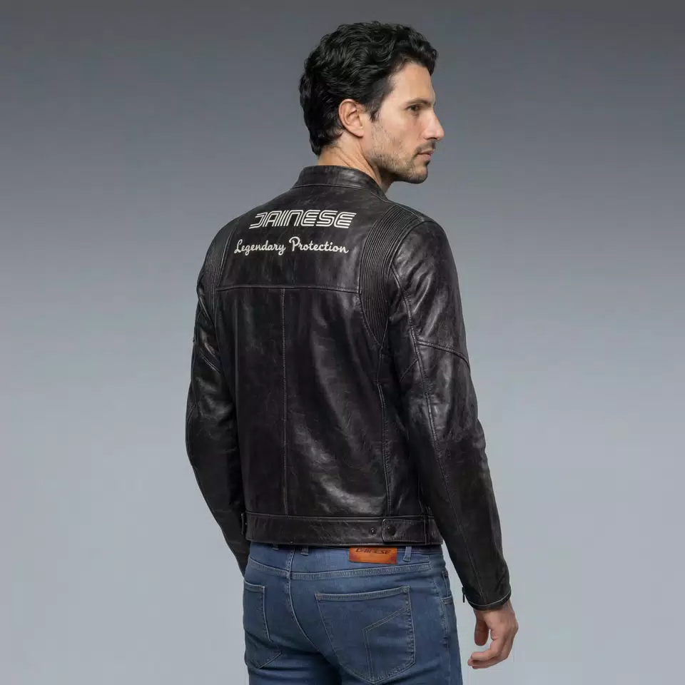 RADICALE - MOTORCYCLE JACKET IN LEATHER MEN - BLACK - 4