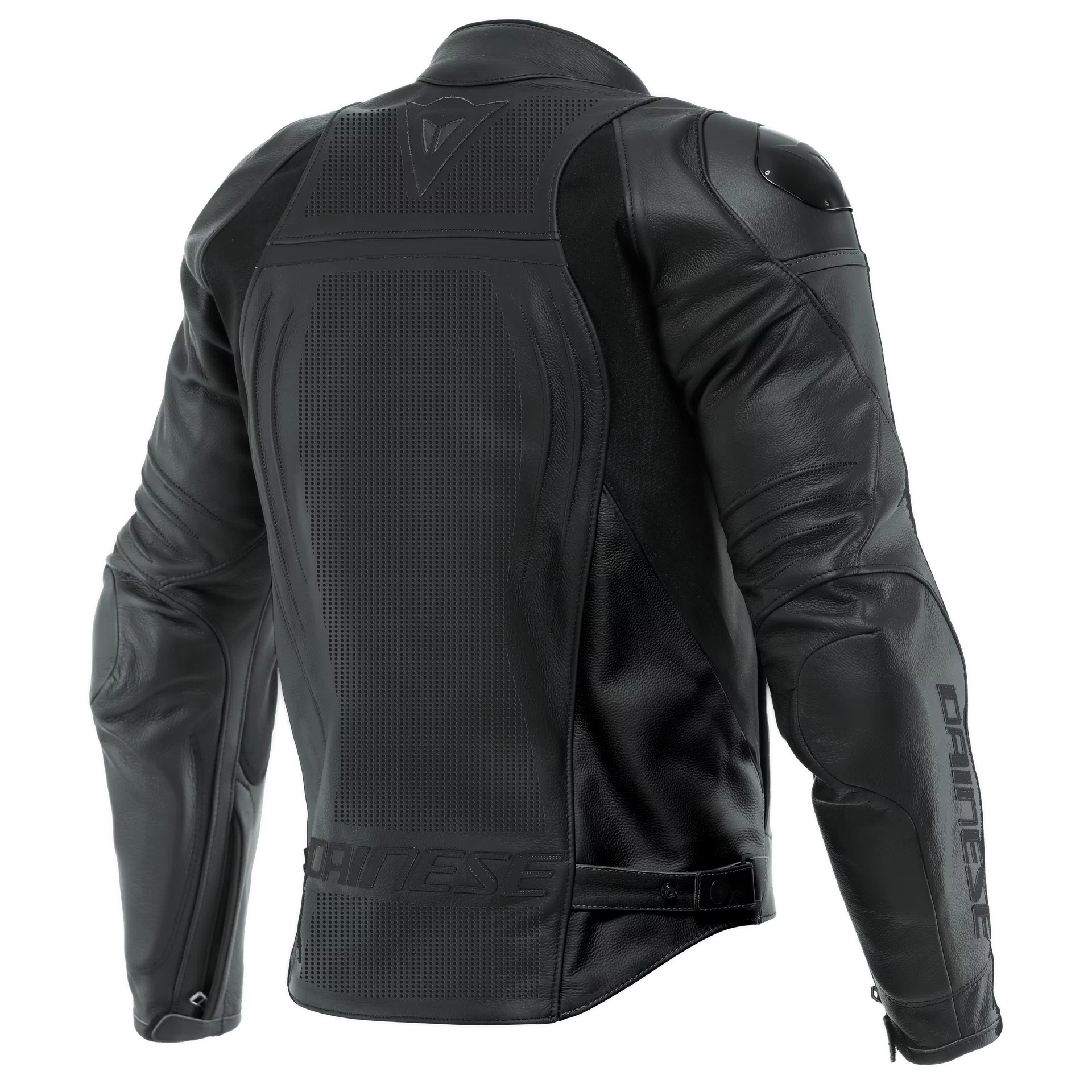 RACING 4 MEN PERFORATED LEATHER MOTORCYCLE JACKET SHORT/TALL FIT (S/T