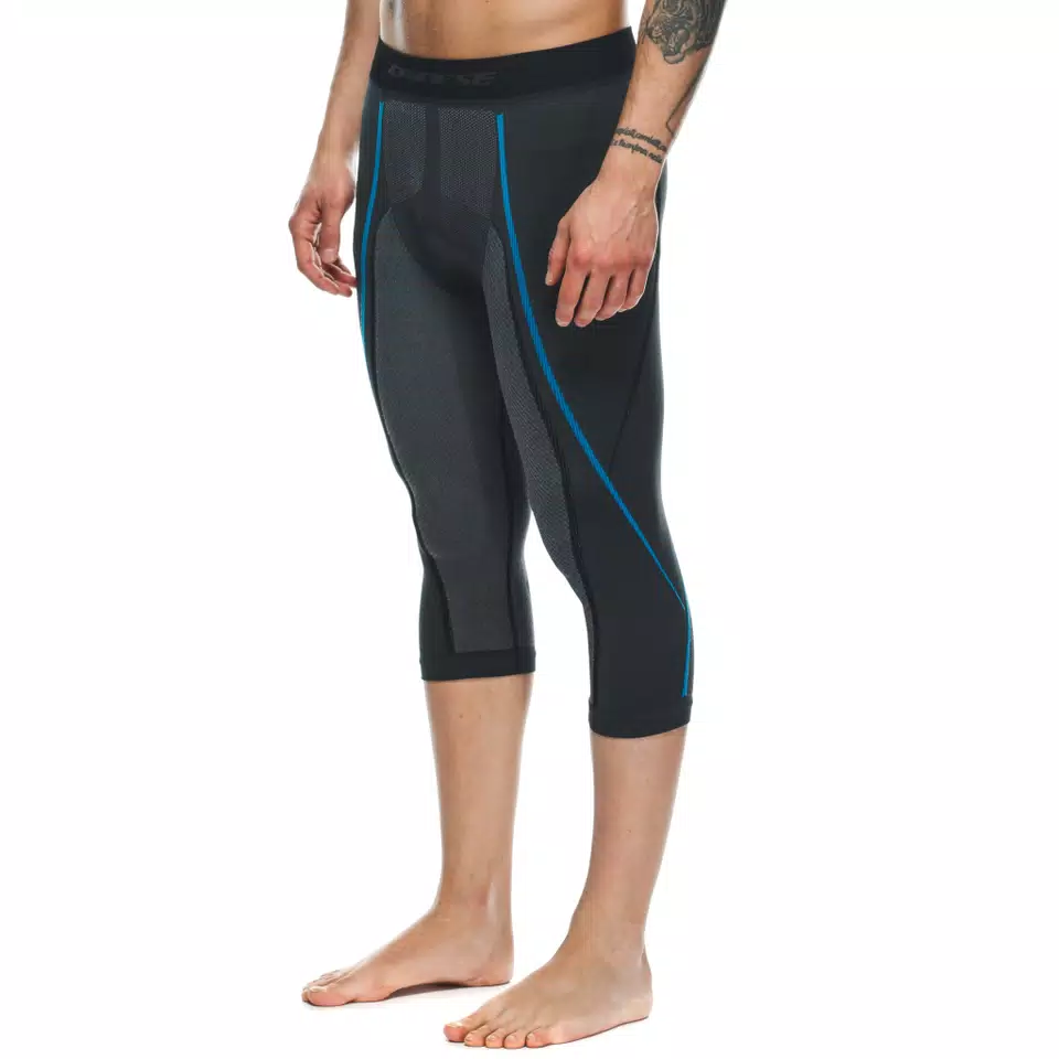 MEN'S MOTORCYCLE TECHNICAL 3/4 UNDERPANTS - BLACK/BLUE - 4