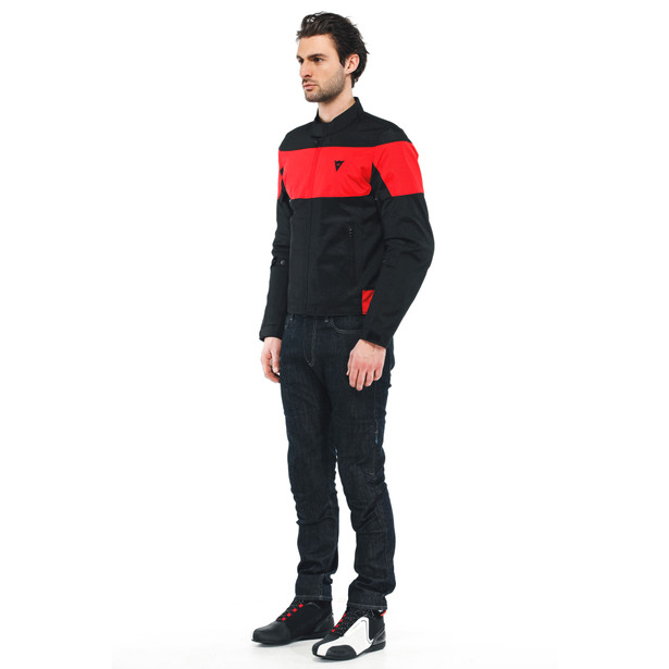 elettrica-air-tex-giacca-moto-in-tessuto-uomo-black-black-lava-red image number 0