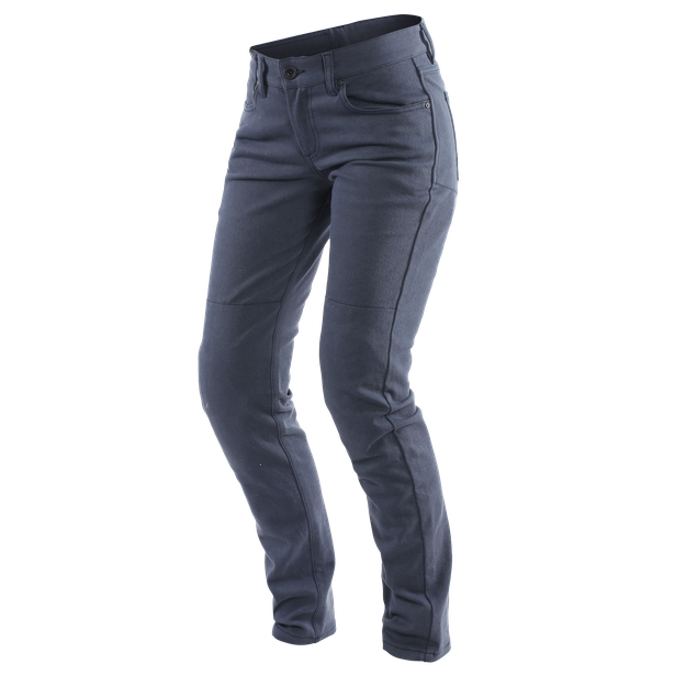 classic-slim-pantaloni-moto-in-tessuto-donna-blue image number 0