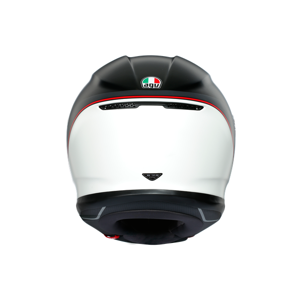 k6-agv-dot-ece-multi-mplk-minimal-pure-matt-black-wh-red image number 3