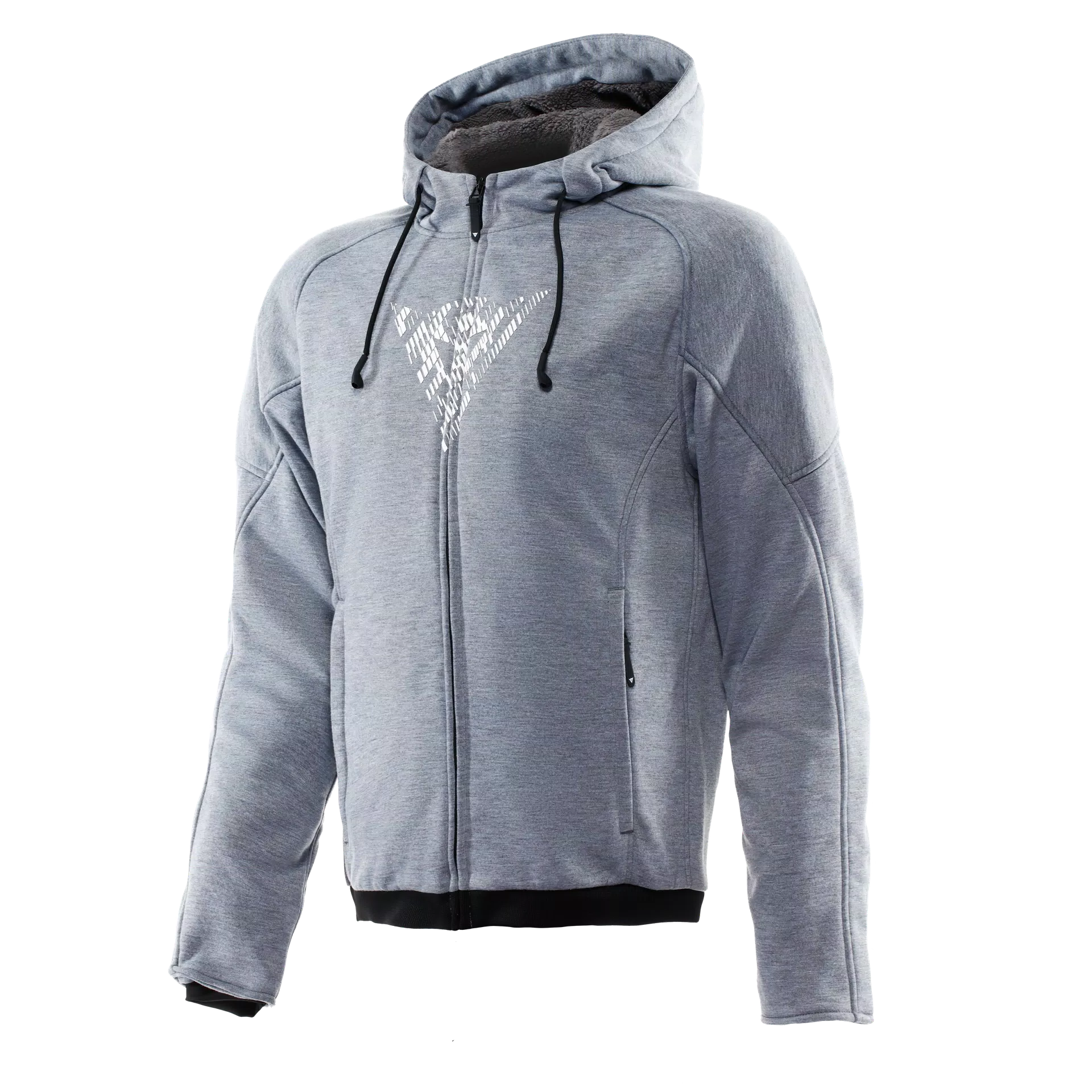 BOVISA - MOTORCYCLE HOODIE FULL-ZIP | GREY-MELANGE/BLACK | Dainese