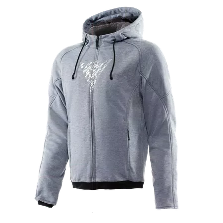 BOVISA - MOTORRAD-HOODIE MIT PROTEKTOREN HERREN - GREY-MELANGE/BLACK - 1