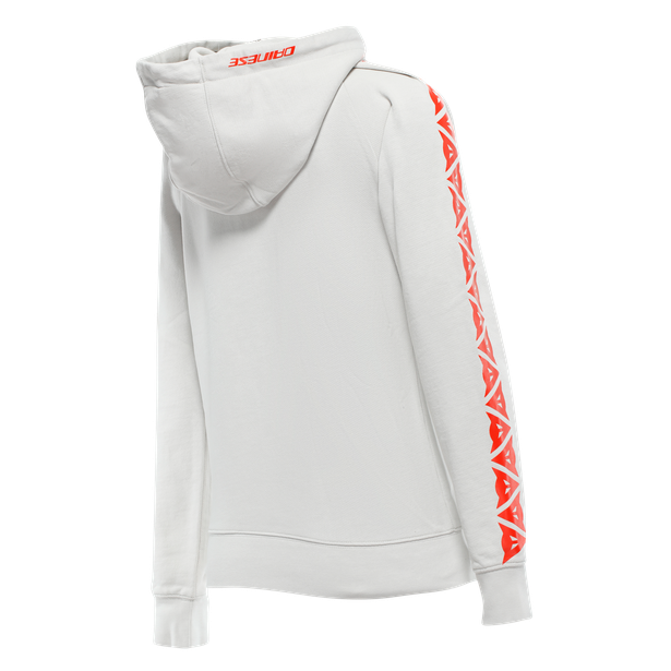 dainese-hoodie-stripes-lady-light-gray-fluo-red image number 1