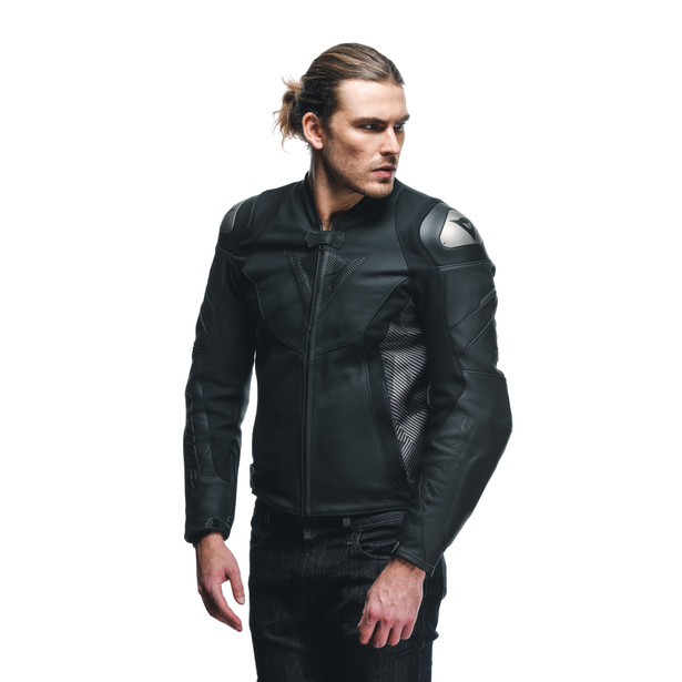 avro-5-giacca-moto-in-pelle-uomo-black-anthracite image number 6