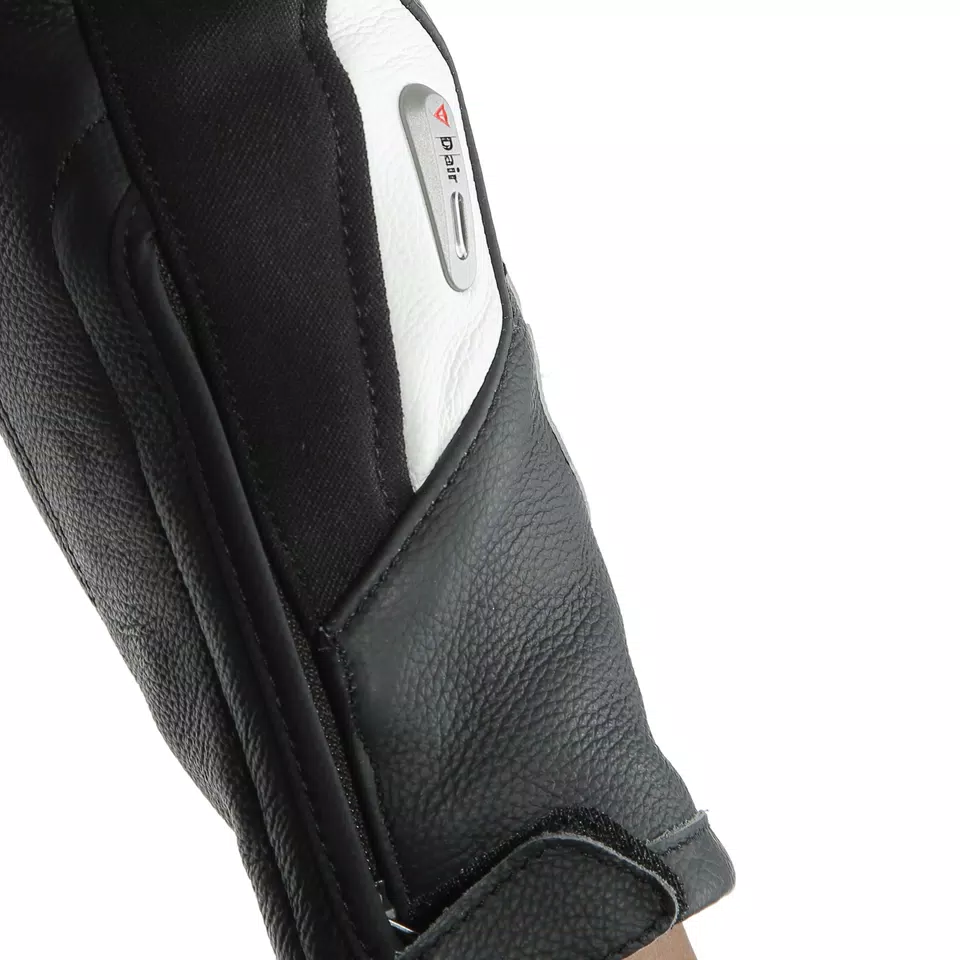 RACING 3 D-AIR LADY LEATHER JACKET - BLACK/WHITE/LAVA-RED - 13