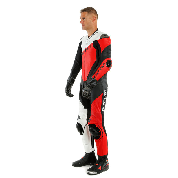 imola-1pc-leather-suit-perf-black-white-lava-red image number 3