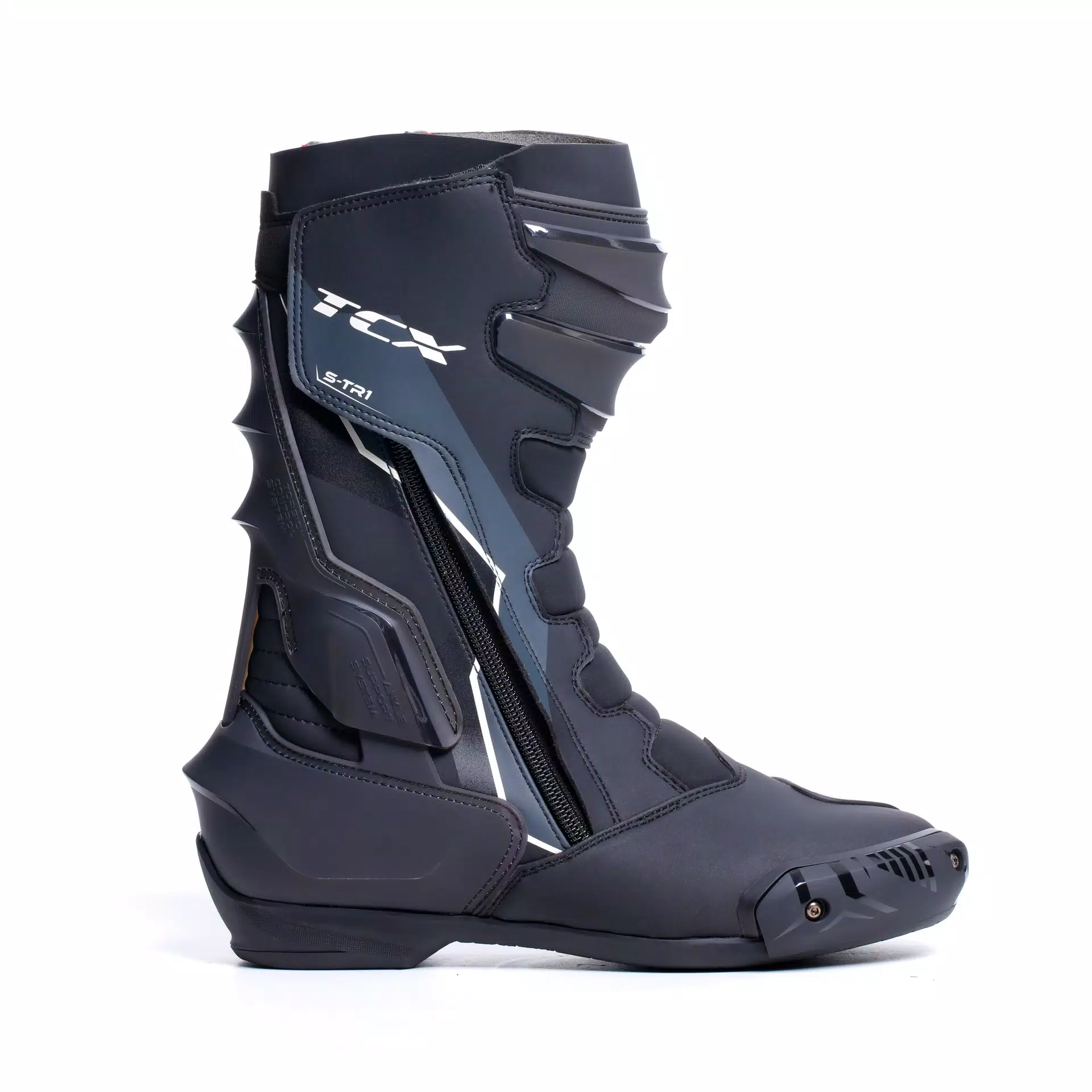 S-TR1 WOMEN'S MOTORCYCLE BOOTS - BLACK/PEARL WHITE
