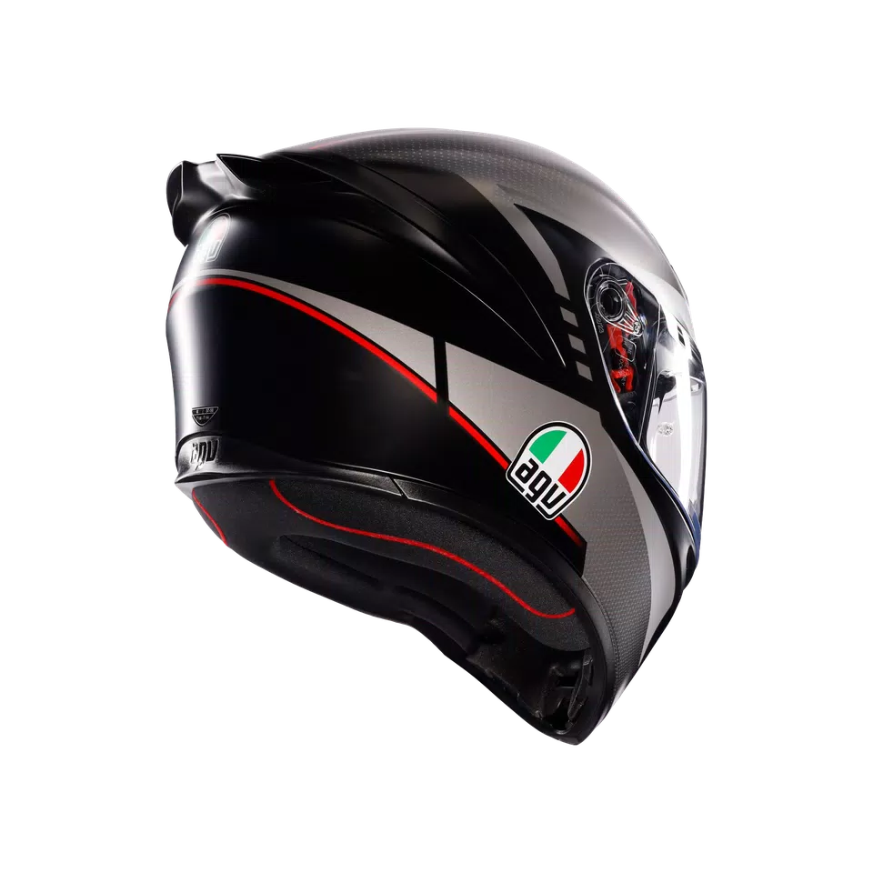K1 S LAP MATT BLACK/GREY/RED - CASQUE MOTO INT&Eacute;GRAL E2206 -  - 6