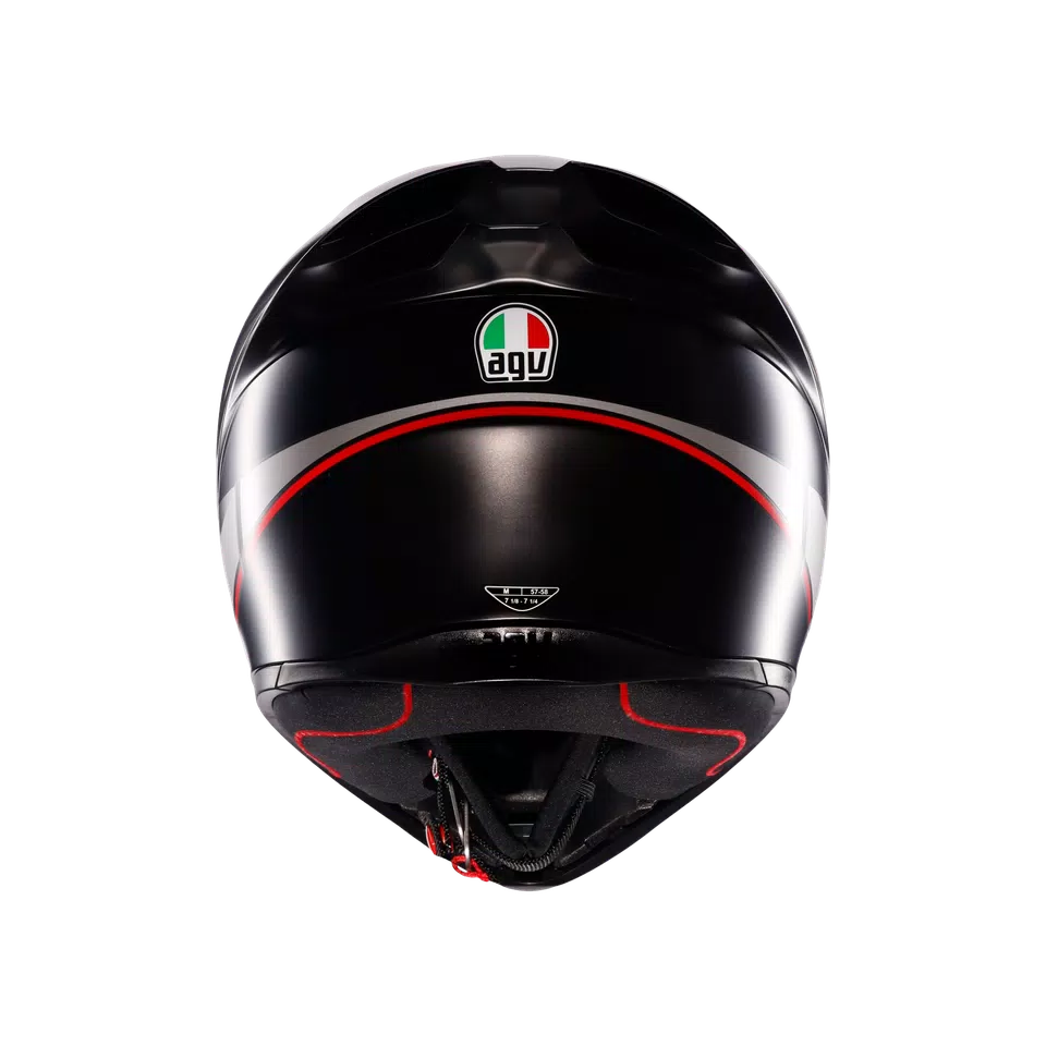 K1 S LAP MATT BLACK/GREY/RED - CASCO MOTO INTEGRALE E2206 -  - 5