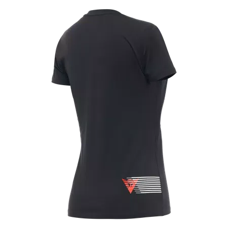 DAINESE LOGO - WOMEN'S T-SHIRT - BLACK/FLUO-RED - 2