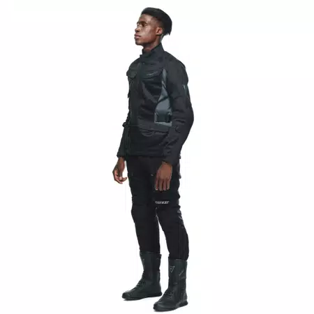 DESERT TEX - MEN'S TOURING SUMMER MOTORCYCLE JACKET IN FABRIC - BLACK/BLACK/EBONY - 4