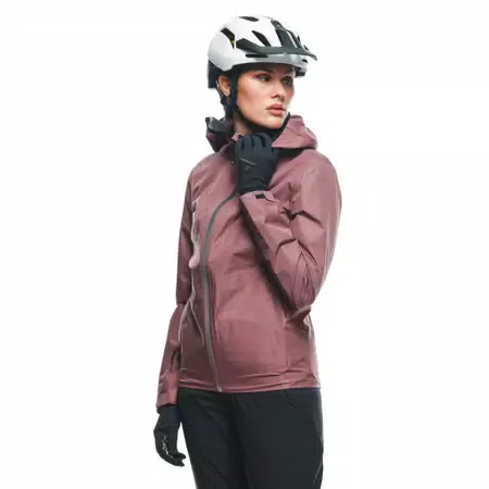 HGC SHELL LIGHT - WOMEN'S WATERPROOF BIKE JACKET - ROSE-TAUPE - 5