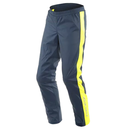 STORM 2 - UNISEX MOTORCYCLE RAIN PANTS - BLACK-IRIS/FLUO-YELLOW - 1