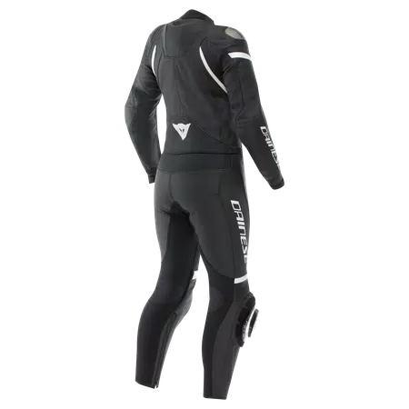 FULMINEA - WOMEN'S TWO-PIECE LEATHER SUIT - BLACK/WHITE - 2