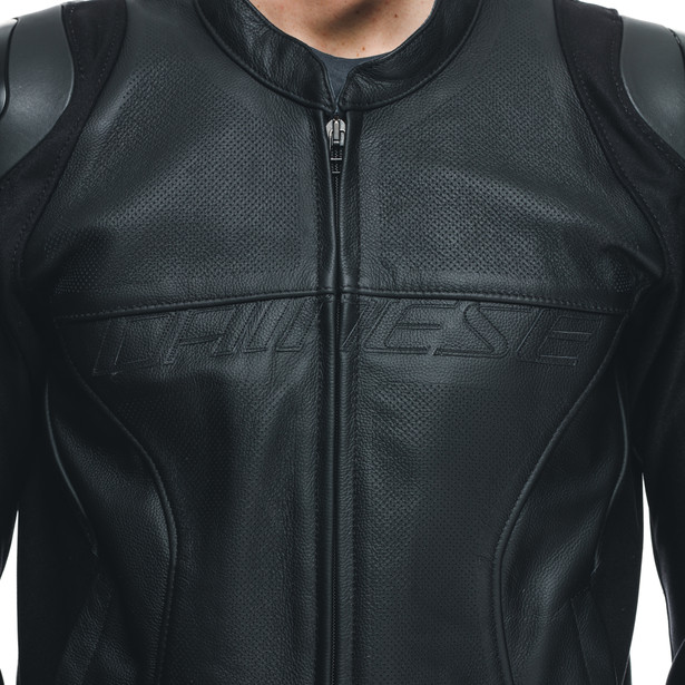 racing-4-giacca-moto-in-pelle-perforata-uomo-black-black-black image number 7
