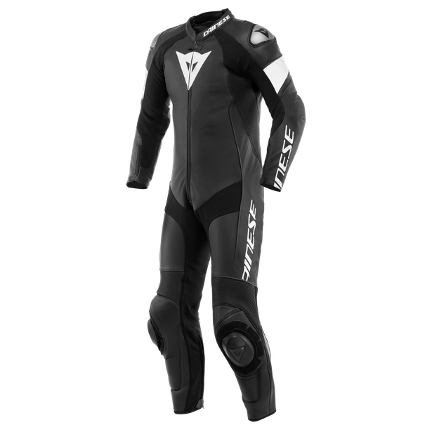 tosa-leather-1-pc-suit-perf-black-black-white image number 0