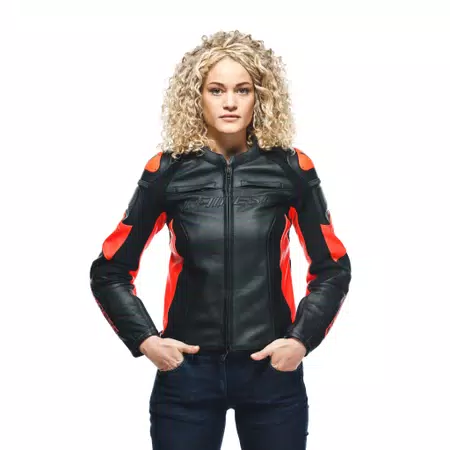 RACING 4 LADY LEATHER JACKET