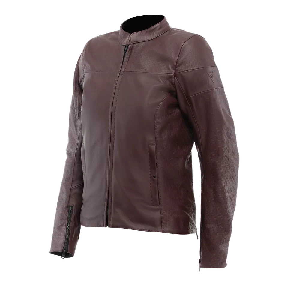 ITINERE WOMEN S MOTORCYCLE LEATHER JACKET BORDEAUX Dainese