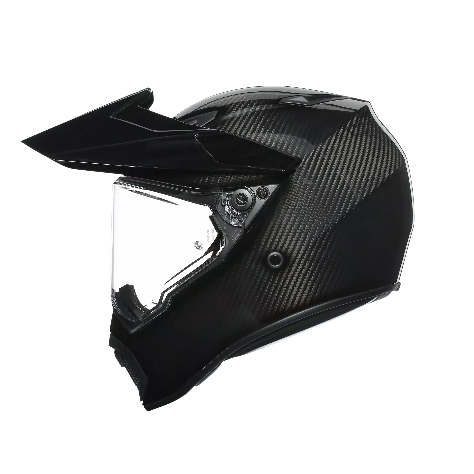 AX9 MONO GLOSSY CARBON - MOTORBIKE FULL FACE HELMET E2206
