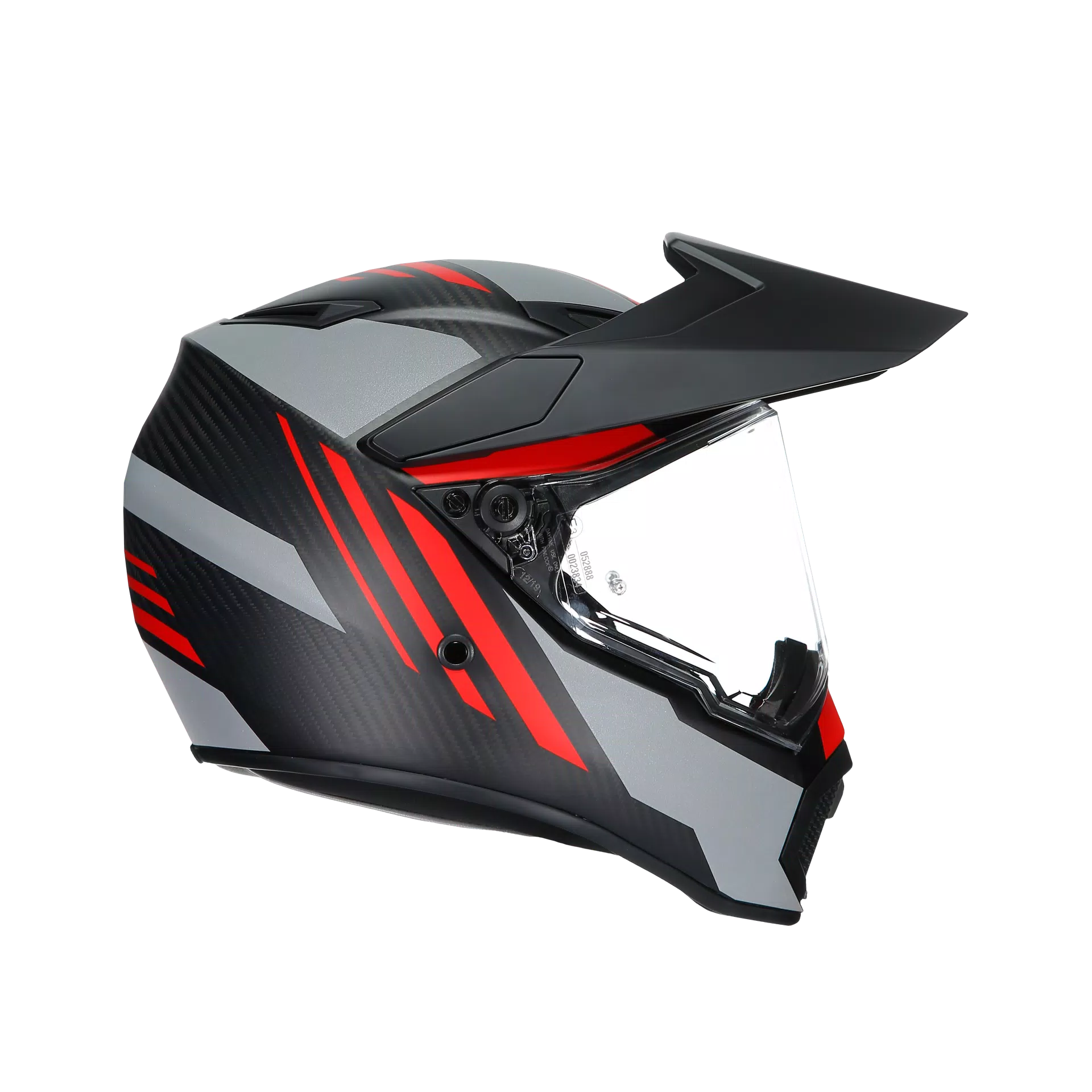 AX9 REFRACTIVE ADV MATT CARBON/RED - MOTORBIKE FULL FACE HELMET E2205