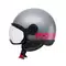 MOMODESIGN FGTR CLASSIC - JET HELMET WITH VISOR E2206 - FLUO MATT GREY/FUCSIA