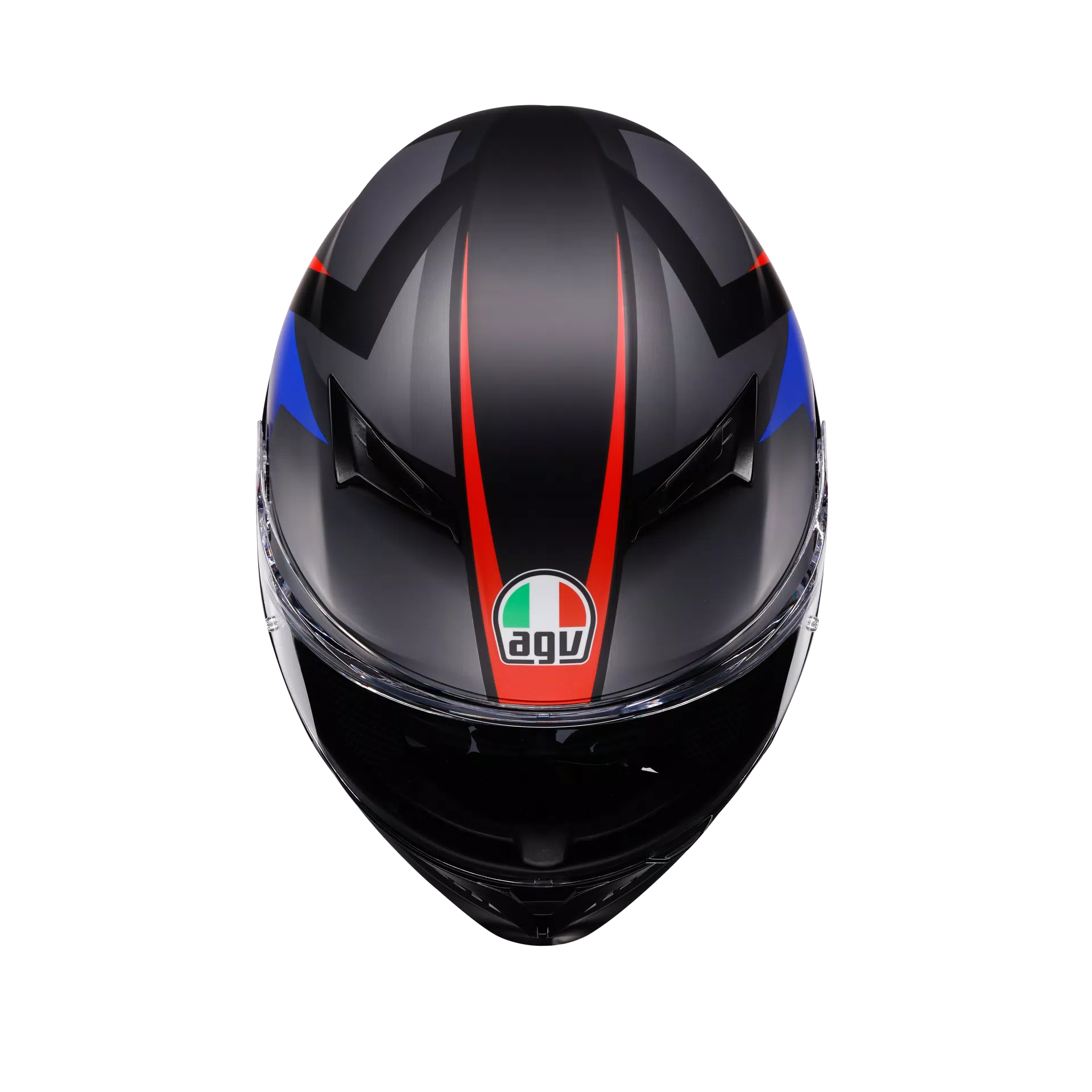K3 STRIGA MATT BLACK/BLUE/RED - MOTORBIKE FULL FACE HELMET E2206
