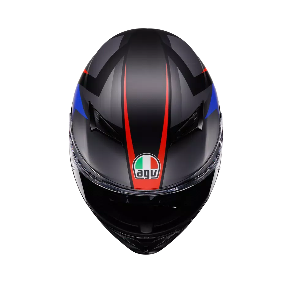 K3 STRIGA MATT BLACK/BLUE/RED - MOTORBIKE FULL FACE HELMET E2206 -  - 7