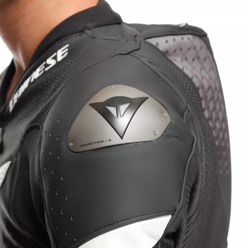LAGUNA SECA 6 PERF 1PC LEATHER SUIT - BLACK/WHITE/ANTHRACITE - 10