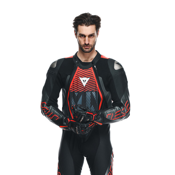 audax-d-zip-1pc-perf-leather-suit-black-red-fluo-anthracite image number 6