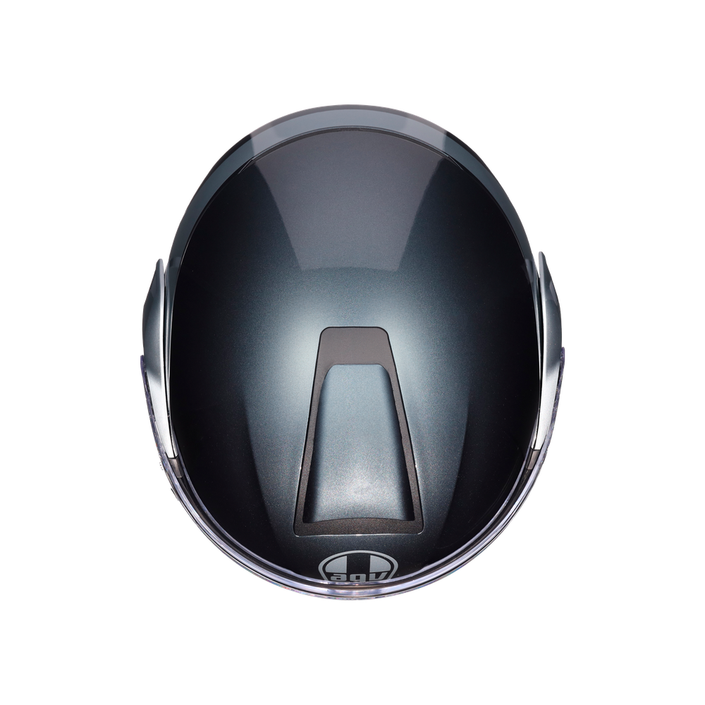streetmodular-levico-grey-silver-motorbike-flip-up-helmet-e2206 image number 6