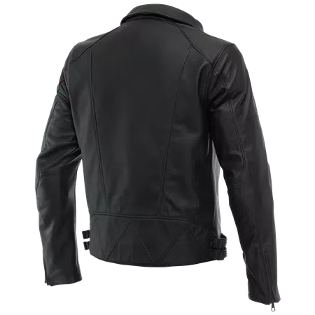 CHIODO - MEN'S MOTORCYCLE LEATHER JACKET - BLACK - 2