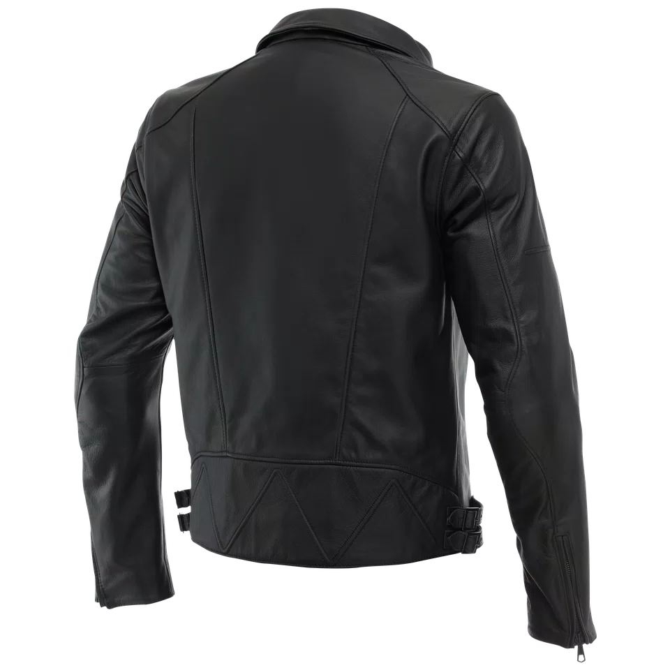 CHIODO MEN'S MOTORCYCLE LEATHER JACKET BLACK Dainese