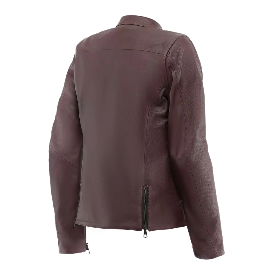 ITINERE - WOMEN'S MOTORCYCLE LEATHER JACKET - BORDEAUX - 2