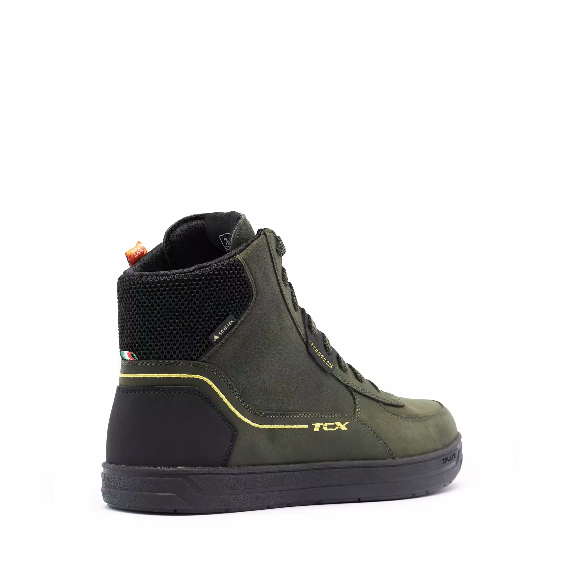 MOOD 2 GORE-TEX&reg; WATERPROOF MOTORCYCLE SHOES MEN - GREEN/BLACK/YELLOW
